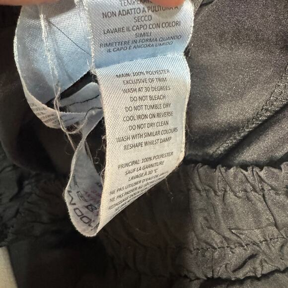 Boohoo Man black Cargo joggers mens Small lightweight pull on parachute combat - Picture 8 of 8